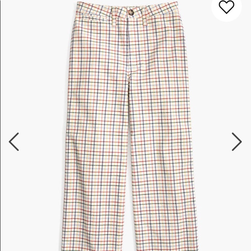 Madewell Wide-Leg Crop Pants in Rainbow Windowpane